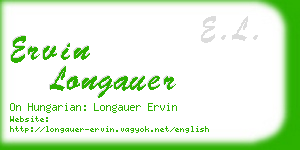 ervin longauer business card